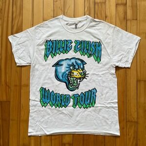 Billie Eilish 2019 World Tour Panther Graphic T-Shirt White Large